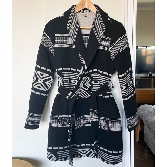 UO Ecote Pattern Wrap Coat/Jacket - Picture 2 of 7